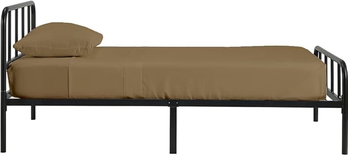 4-PC Cot Size Sheets Set - 32x75, 100% Cotton Fitted Sheet - Perfect for Narrow Twin/Rv Bunk/Camping Cot/Guest Bed Replacement, Fits Upto 4-8" Deep Mattress - Taupe Solid