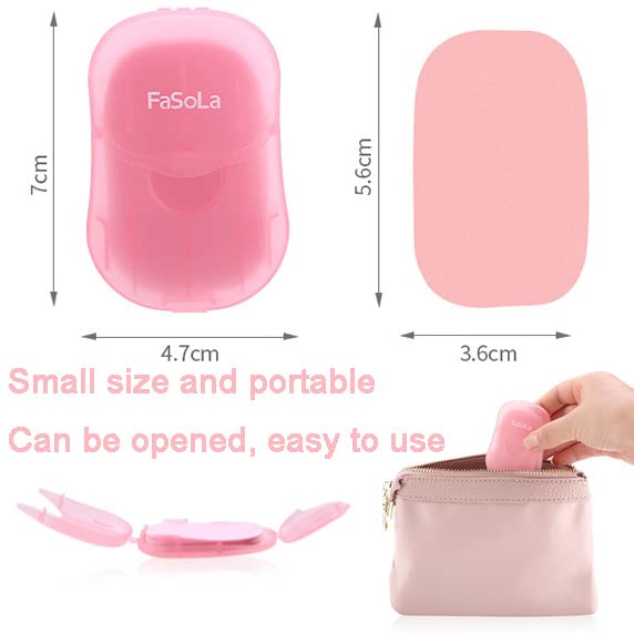 2 Packs (100 Sheets) Mini Portable Disposable Travel Paper Soap Sheets Foaming Hand Washing Bath Scented Paper Soap hand soap for Indoor, Outdoor, Travel, Camping Hiking