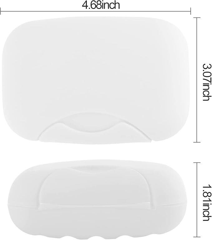 2 Pcs Plastic Soap Case Holder Container Box Home Outdoor Hiking Camping Travel Clear