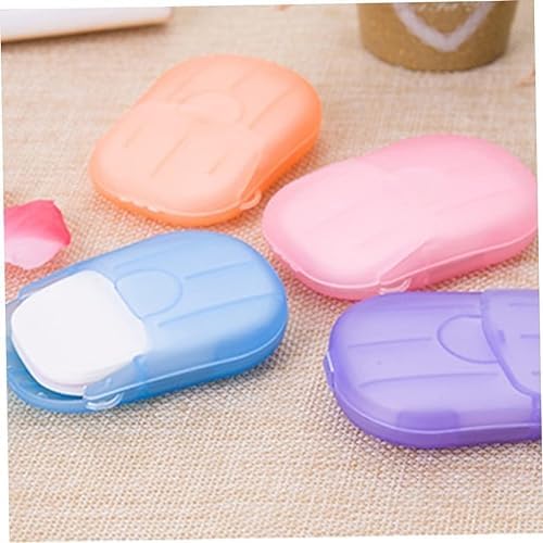 5 Boxes/100 Sheets Multicolor Disposable Soap Paper Hand Cleaner Fragrance Mini Color Soap Paper Outdoor Hiking Lovely and Practical Easy to Use and Store,Soap and Shampoo,Personal Care