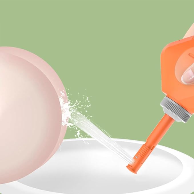 Portable Bidet Spray for Women & Men - Compact, Easy to Use, 360° Rotating Nozzle - Ideal for Hygiene, Bidet Attachment for Toilet - Pink/Gray/Black - 240ML Capacity (Orange)