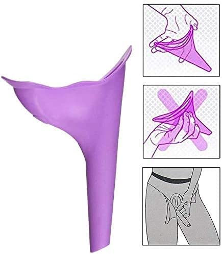 8 PCS Portable Reusable Women's Outdoor Standing Pee Silicone Funnel, for Outdoor, Activities Camping Trips, Hiking Gear, Traffic Jams and Queues