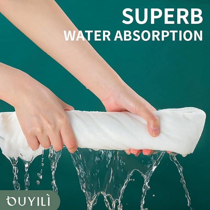 5 PIECES LARGE COMPRESSED TOWELS 55 INCHES x 28 INCHES Disposable Bath Towels Portable Thick Paper Towels Reusable Great for hiking, outdoor camping, swimming at The beach and traveling!