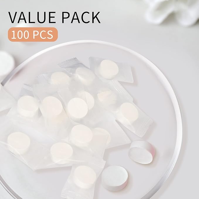 200 PCS Mini Compressed Towel, Disposable Face Compressed Towel, Portable Compressed Hand Wip Compressed Coin Tissue for Travel/Home/Outdoor/Camping/Makeup/Sport