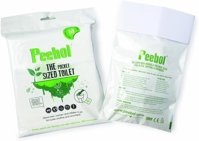 by SHEWEE – The Pocket-Sized Toilet – Rapidly Turns 1L of Urine into an Odourless & Solid Gel. Made in the UK, Disposable Urinal Bag for Everyone. Festival, Camping, Car & Travelling Essentials