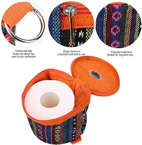 Toilet Paper Storage Holder Tissue Case Roll Paper Hanging Cover Wipes Box Case Holder with Hook for Outdoor Hiking Camping Tent