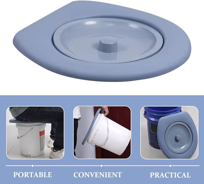 FOMIYES Toilet Seat Bucket with Lid Toilet Mat Potty Seat for Toilet Water Barrel Camping Supplies Portable Toilet Simple Pvc Plastic Barrel Elder