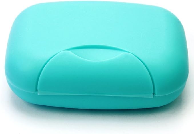 2 Pcs Plastic Soap Case Holder Container Box Home Outdoor Hiking Camping Travel Blue