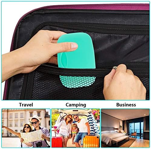 2 Pcs Plastic Soap Case Holder Container Box Home Outdoor Hiking Camping Travel Blue & Lime Green