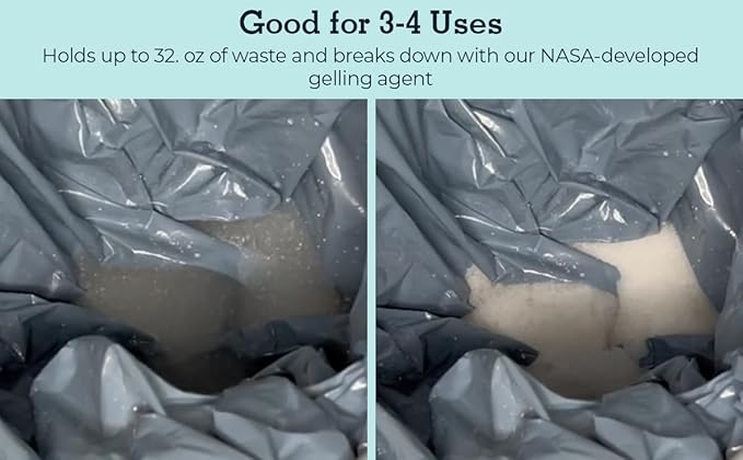 Cleanwaste Original WAG BAG - Go Anywhere Portable Toilet Kit (50 Pack) - Heavy Duty Odor Control Bags with NASA Gelling Poo Powder, Wipe, Toilet Paper (Camping, Road Trips, Emergencies, Boating)