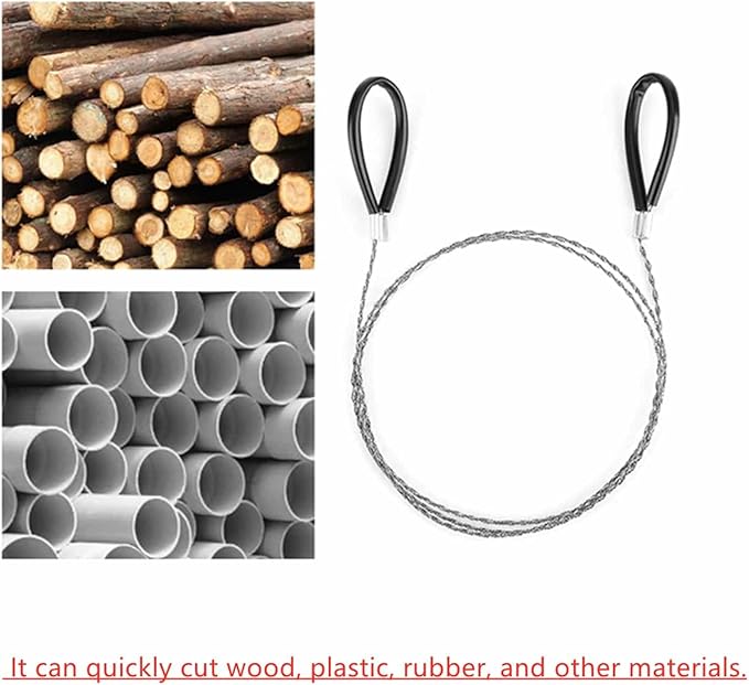 3X Wire Saw Stainless Steel Pocket Chainsaw Mini Saw Emergency Chainsaw Survival Kit Outdoor Tools