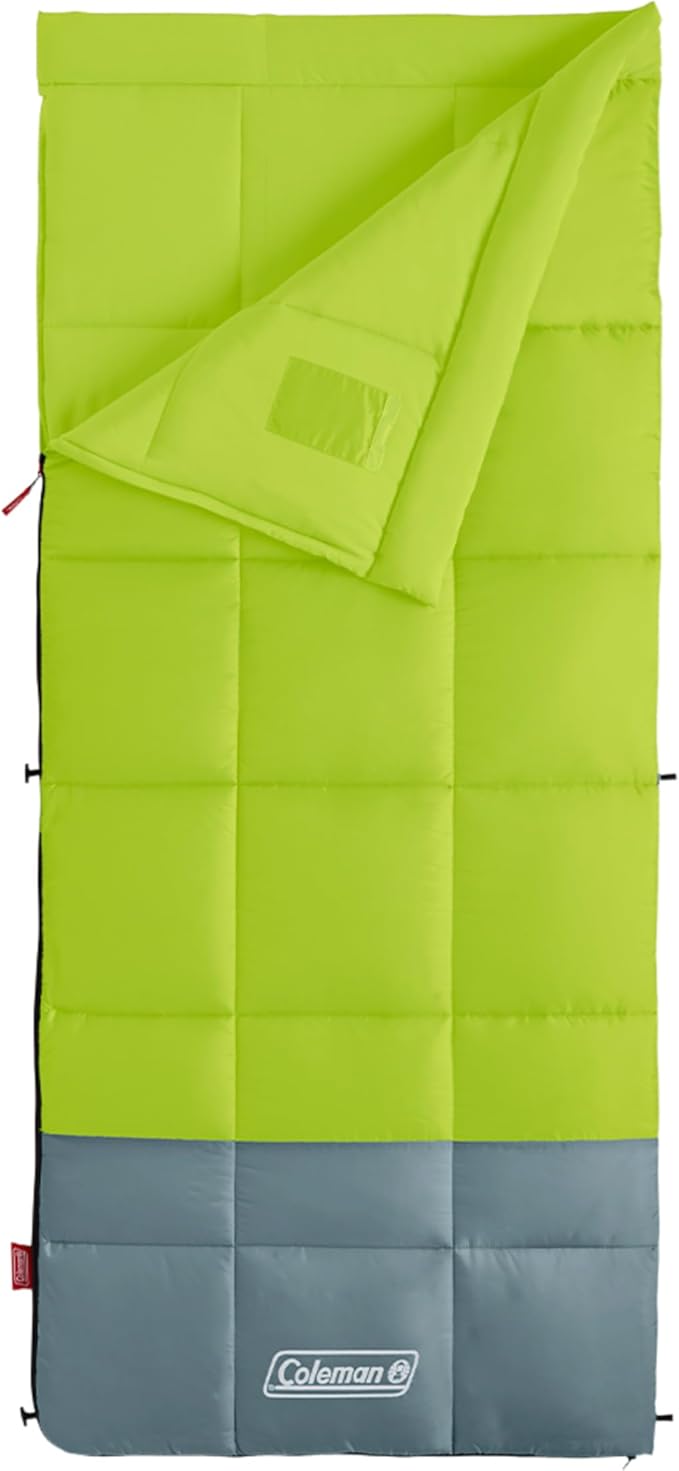 Coleman Kompact Cool-Weather Sleeping Bag, 20°F/30°F/40°F Adult Sleeping Bag with Heat Retention, Stuff Sack, & Snag-Free Zipper