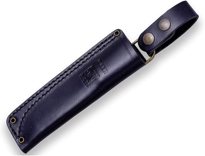 Joker Survival Knife Ember F CM123, 4.13 inches Blade of SANDVIK 14C28N Steel, Black Leather Sheath, micarta Canvas Handle, Paracord 550 Included, Tool for Fishing, Hunting, Camping and Hiking