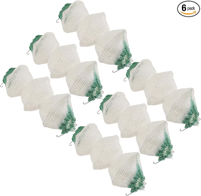Lantern Mantles Insta-Clip 2#95 Mantles 3-Layer Accordion Shape Gas Lamp/Lantern Mantles with 2 Install Clip (6pcs)