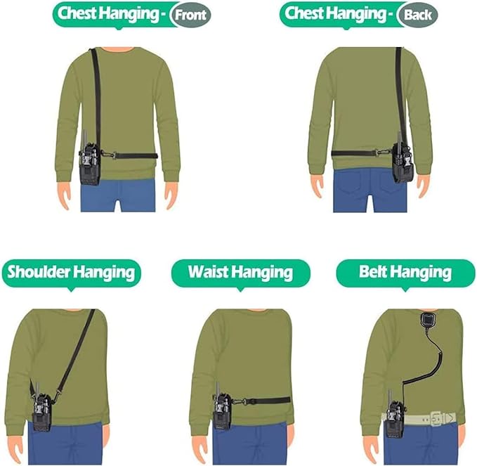 Radio Holder Walkie Talkie Pouch Molle Radio Pouch BaoFeng Radio Holster Strap Radio Case for Duty Belt Compatible with BaoFeng UV5R 888S F8HP Kenwood Icom HYT Arcshell Retevis H777 (4 Pack)