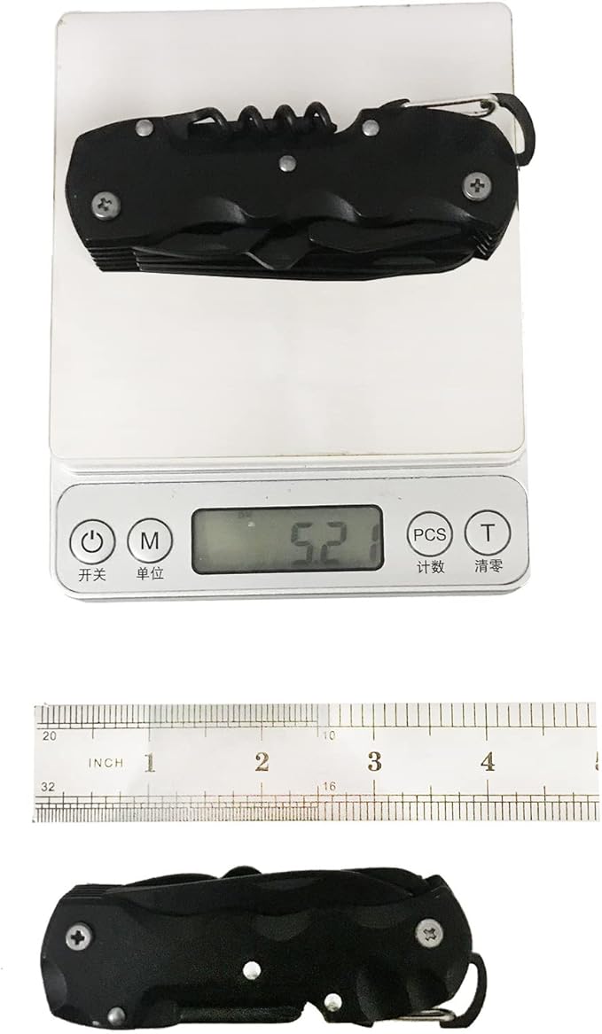 15-in-1 Stainless Steel Multitool Pocket Knife with climbing hook