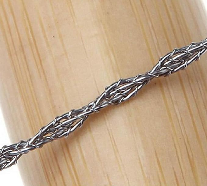 3 Pack Wire Saw Survival I Stainless Steel Pocket Chainsaw Backpacking Gear I 22 Inch Light Weight Cable Cutting String I Emergency Camping Chainsaw Rope Kit for Cutting Trees & Wood