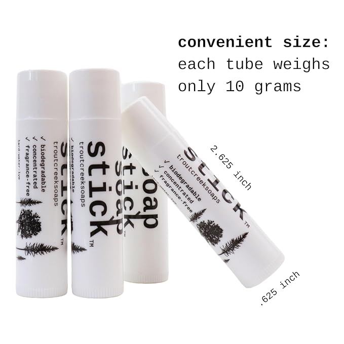4pk Soap Stick: travel-sized, natural soap for hiking, camping, and traveling