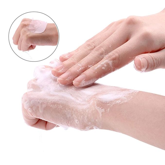 3 Boxs (150 Sheets) Mini Portable Travel Soap Paper Sheets Disposable Hand Washing Bath Scented Paper Soap for Outdoor, Camping Hiking (Colorful)