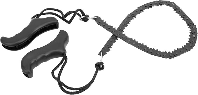 Pocket Chainsaw Serrated Hand Saw Chain Folding Hand Saw for Wood Cutting Hiking Camping Emergency Emergency