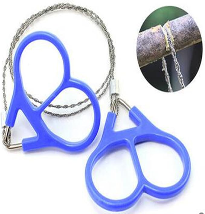 5 Pairs Survival Saw Wire Saws Universal Saw Camping Saw, Commando Wire Saw Bulk,Ideal for Survival Kits