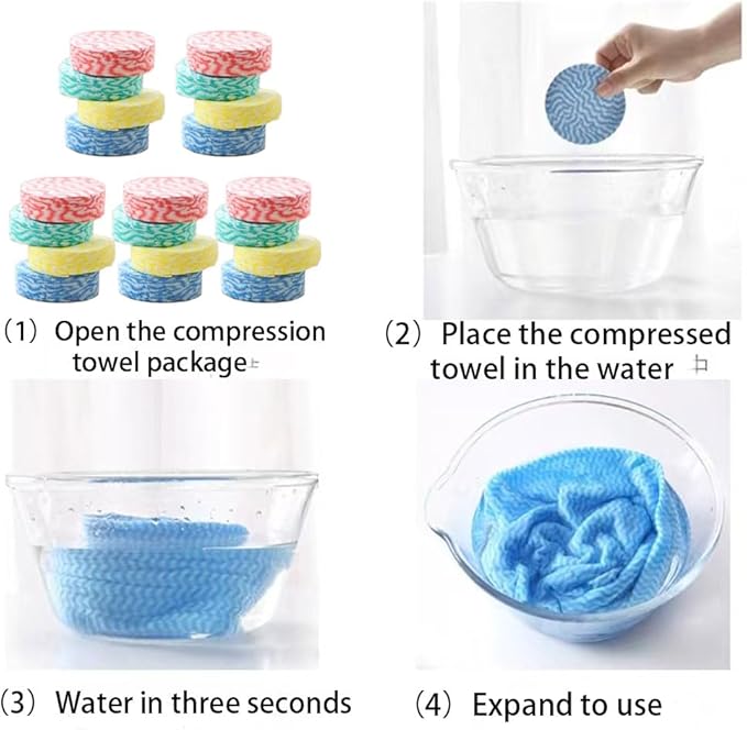 20Pcs Compressed Towel Facial Cleansing Cloth Outdoor Car Essentials Towel Travel Cotton Universal Camping Clean Disposable Camp Out Soft Durable Large Size Compression Towel Portable