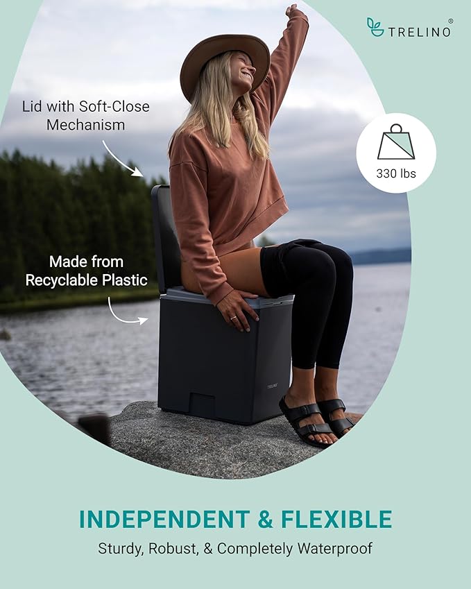Composting Toilet Evo | Portable Toilet for Camping & Outdoor | Odorless | Toilet for Camping Vans