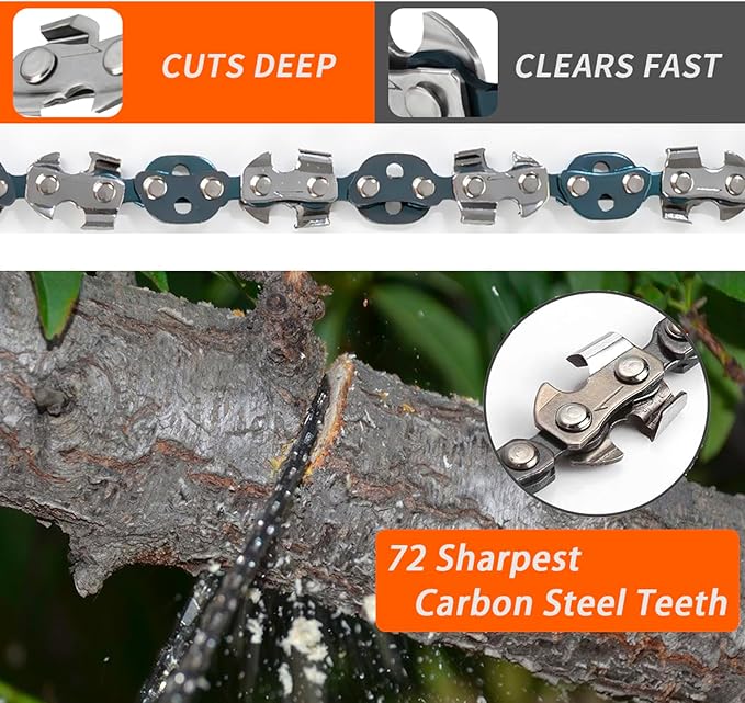 56 Inch High Limb Rope Saw with 72 Sharp Teeth Blades on Both Sides, Rope Chain Saw Kit, Rope Saw Tree Saw High, Hand Rope Chain Saw Includes Ergonomic Handles, Hand Straps and Storage Case