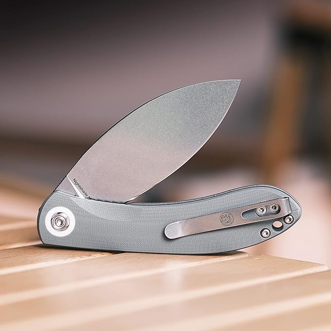 Vosteed EDC Knife, 3.26" Lightweight Folding Pocket Knife with Clip for Men and Women, Modern Shilin Cutter with Nitro-V Steel Blade, G10 Handle for Camping, Hiking - Nightshade Series