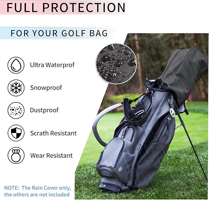 Golf Bag Cover Rain Hood Waterproof, Accessory Gifts for Any Golfer, Beginner to pro, Golf Alliance Partners