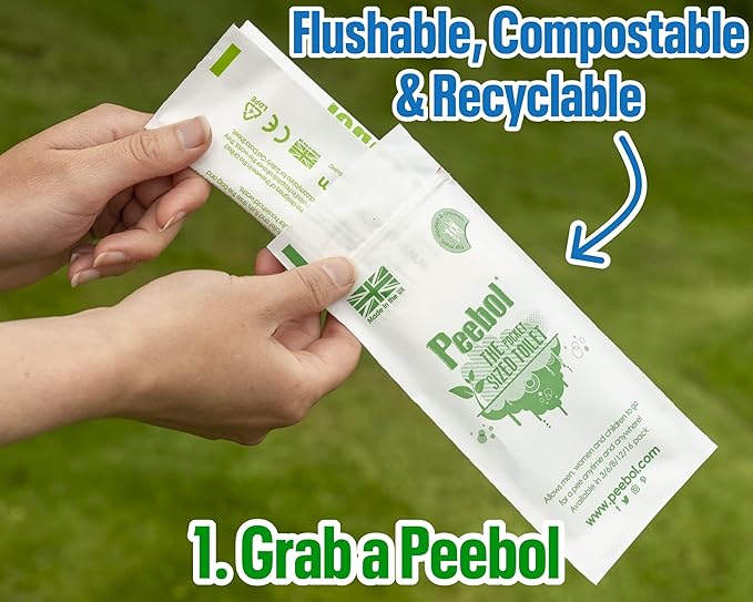 by SHEWEE – The Pocket-Sized Toilet – Rapidly Turns 1L of Urine into an Odourless & Solid Gel. Made in the UK, Disposable Urinal Bag for Everyone. Festival, Camping, Car & Travelling Essentials