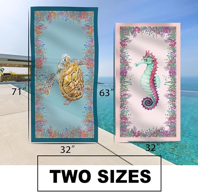 4 Packs Luxury Oversized Microfiber Beach Towel 36x72 Inch, Double Sided Quick Dry Sandrpoof Compact, Adult Men Extra Large Pool Swim Towels Set Bulk Lounge Chair Cover Clearance Xl Big Huge Long Wide