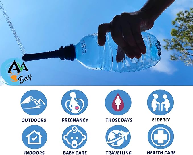 2pcs Portable Bidet I Easy-to-use Faucet Bidet I Compatible with Most Bottles I Peri Bottle for Postpartum Care I Hand Bidet for Toilet, Washing, Personal Hygiene and Travel