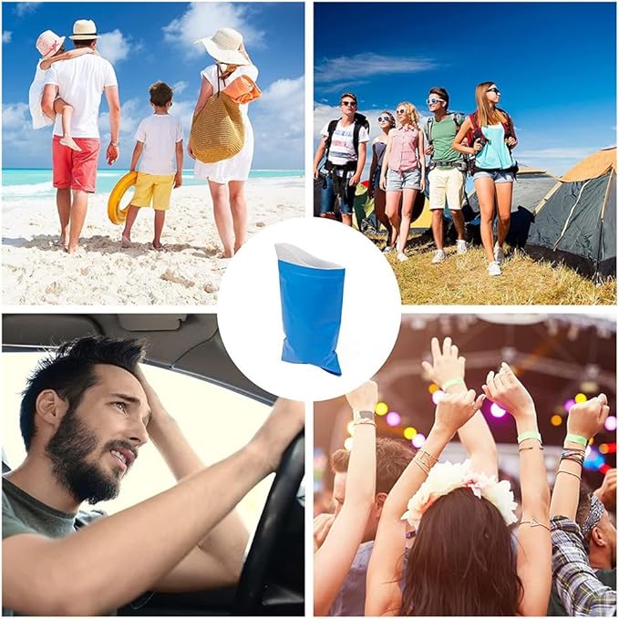 12PCS Pee Bags, Urine Bags for Travel, Disposable Urine Bags, Pee Bags for Travel for Women, Pee Bags for Travel for Men, Disposable Urine Bags for Women, Disposable Urinals for Men, blue