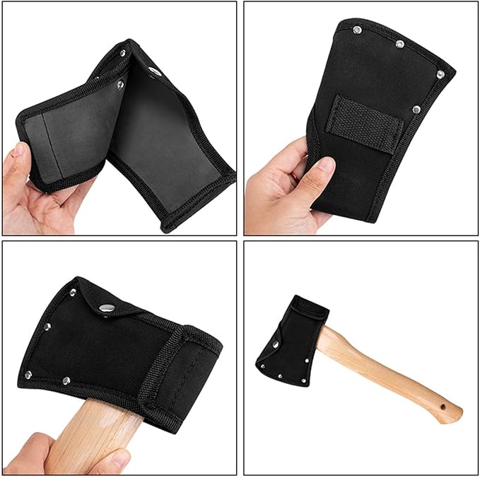 2 PCS Axe Holster,Hatchet Sheath,Leather Small Axe Head Cover for 1-1/4lb Axe,Double Snap Hatchet Protector Axe Cover, Axe Head Cover for Outdoor Hiking Outdoors Work,for Camping Lover Outdoor
