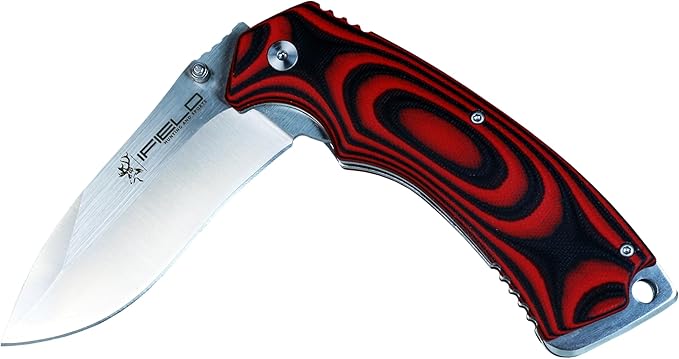 iFIELD EL29090 Knife with G10 Handle and 7cr17mon Steel Blade, 54-57 HRC Hardness, Camping Tool for Fishing Hunting Sport Activity