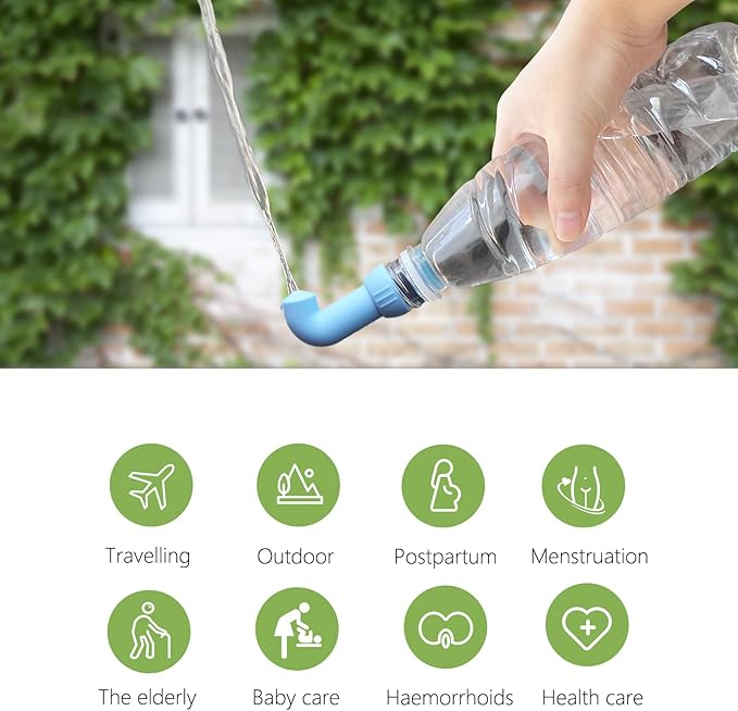 3 Pack Portable Bidet for Travel, Portable Shattaf Bidet Water Sprayer, Compatible with Every Bottle