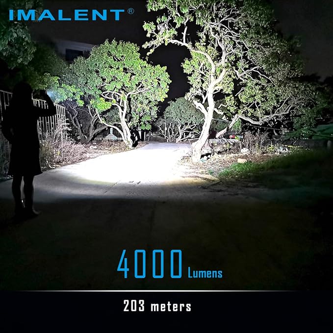IMALENT LD70 Pocket EDC Flashlight, 4000 Lumens Compact Bright Powerful Flashlights with CREE XHP70.2 LED, Rechargeable Handheld Torch for Camping and Hiking (Red)