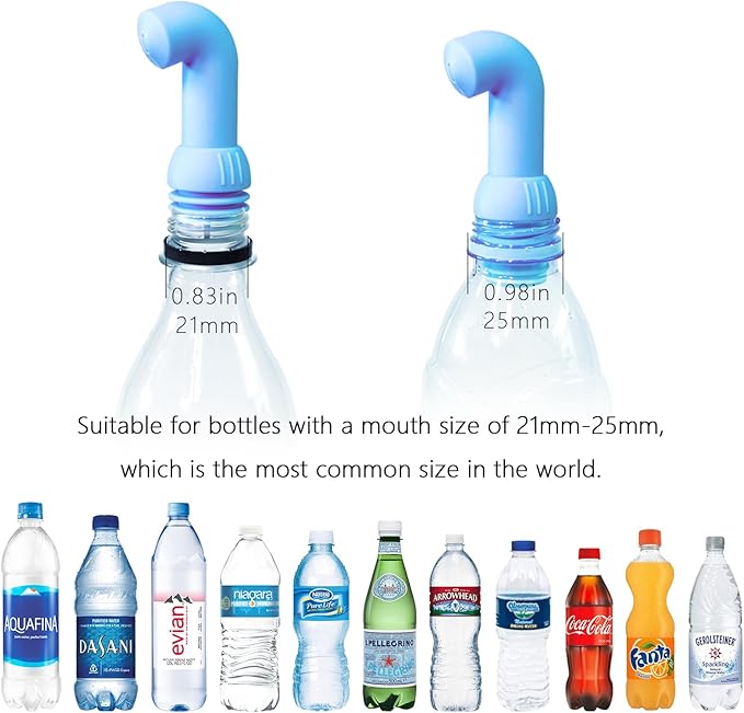 3 Pack Portable Bidet for Travel, Portable Shattaf Bidet Water Sprayer, Compatible with Every Bottle