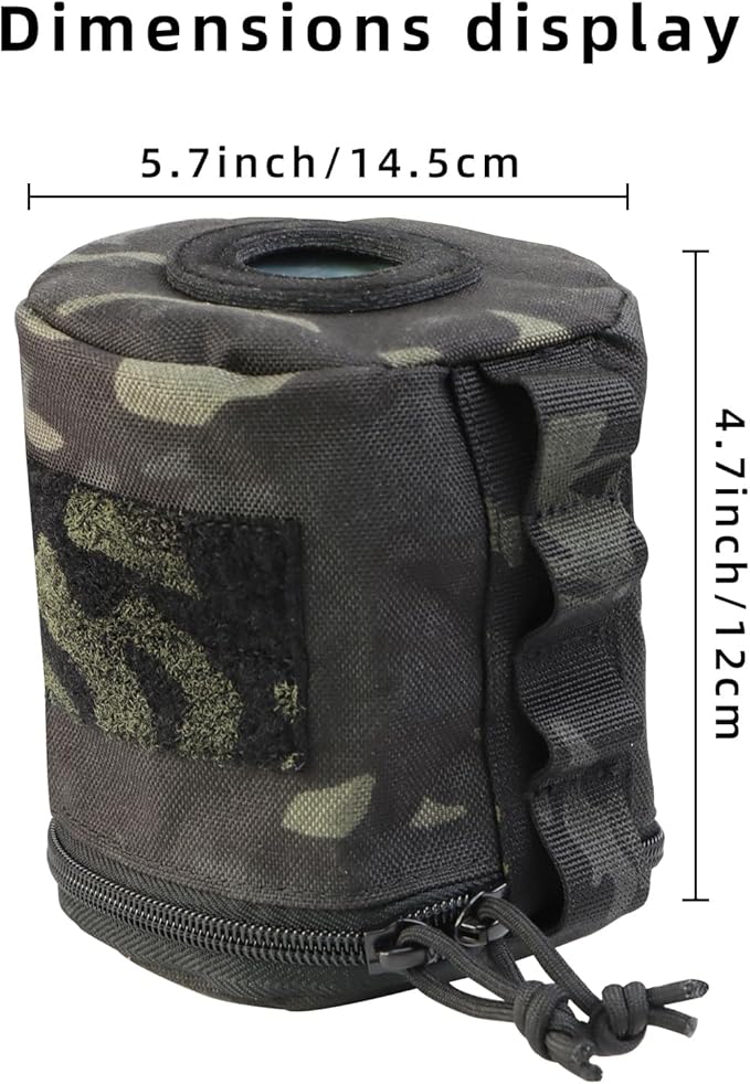 Tactical Toilet Paper Holder Waterproof and Wear-Resistant,Toilet Paper Holder for Outdoor Use, Camping,picnics (Black cp)
