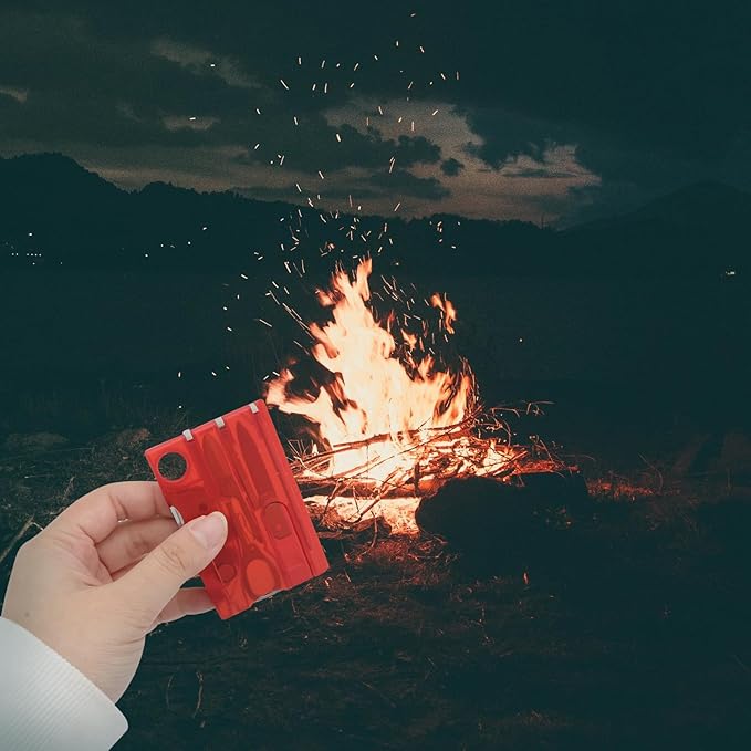 2 Sets Foldable Multit-ool Card, Survival Cards Wallet Tool Portable Emergency Tools, Camping Combination Tool Kit for Hunting Hiking Camping Fishing