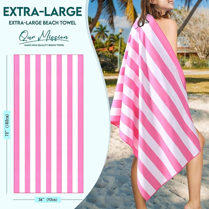 2 Packs Microfiber Oversized Lightweight Thin Beach Towel Sandproof Compact Quick Dry Clearance Towels Extra Large Sand Free Pool Travel Beach Essentials Accessories Women Adult Gift Blue Powder