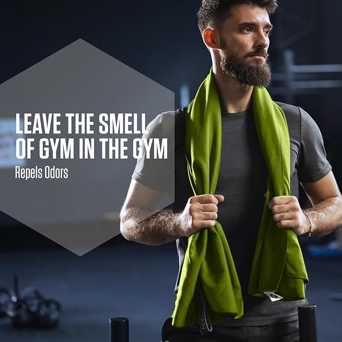 VENTURE 4TH Quick Dry Towel. Microfiber Travel Towel Ideal for Camping, Hiking, Backpacking, Gym. Lightweight & Fast Drying Travel Towels for Body. Compact & Easy to Pack - Lime Medium