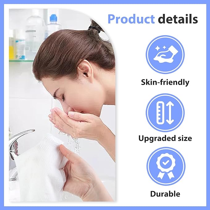 BigOtters 22PCS Compressed Towel Tablets, Compressed Travel Towels 9.5 x 15inch Portable Magic Towels for Camping Hiking Face Washing Toilet Reusable