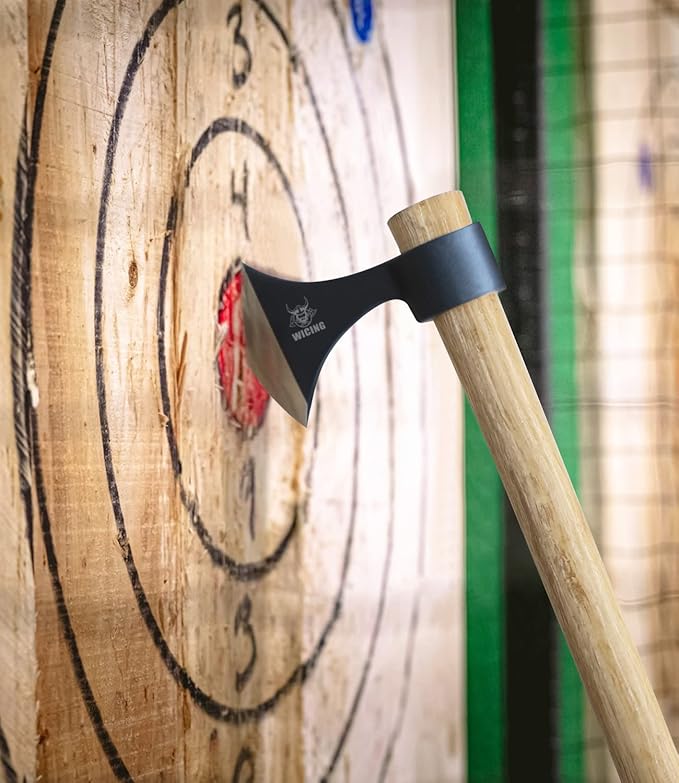 Throwing Axes 2 Pack, 16.2-inch Throwing Tomahawks High Carbon Steel & Wooden Handle, for Axe Throwing Recreation and Competition