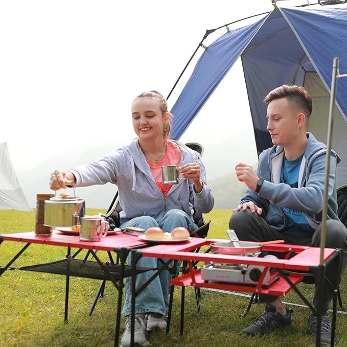 KingCamp Camping Cookware Set 304 Stainless Steel Campfire Cooking Pots Pan and Kettle with Travel Tote Bag for Camping Outdoor Kitchen Cooking Picnic for 4-6