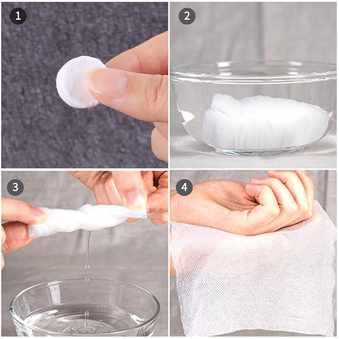 200 PCS Mini Compressed Towel, Disposable Face Compressed Towel, Portable Compressed Hand Wip Compressed Coin Tissue for Travel/Home/Outdoor/Camping/Makeup/Sport