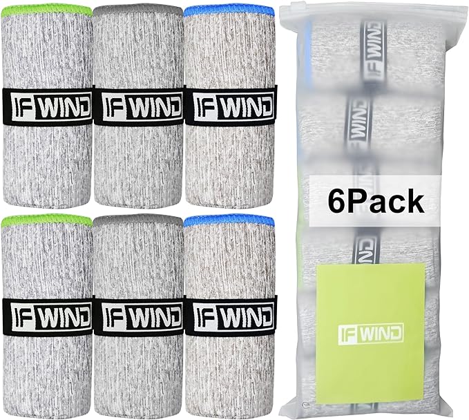 6 Pack Microfiber Gym Towels for Working Out,Fast Drying Workout Accessories Sweat Towels for Gym Gear,Gym Towels for Men & Women,Sports Exercise Fitness Gear Tennis Towels for Body Hot Yoga