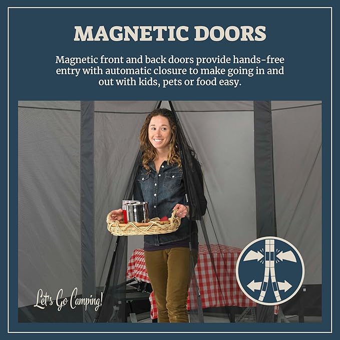Magnetic Screen House, Magnetic Screen Shelter for Camping, Travel, Picnics, Tailgating, and More