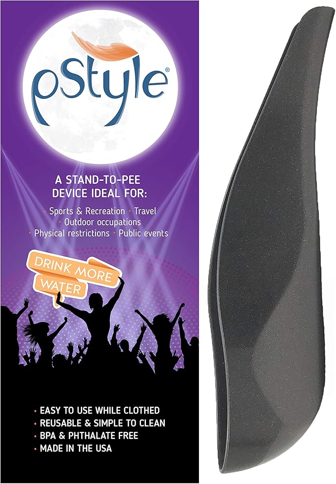 pStyle | Stand & Pee While Fully Clothed | Female Urination Funnel | for Women, Non-Binary, & Trans Men | Made in USA | Reusable Pee Funnel is a Game Changer for Camping, Hiking, Festivals, & More!